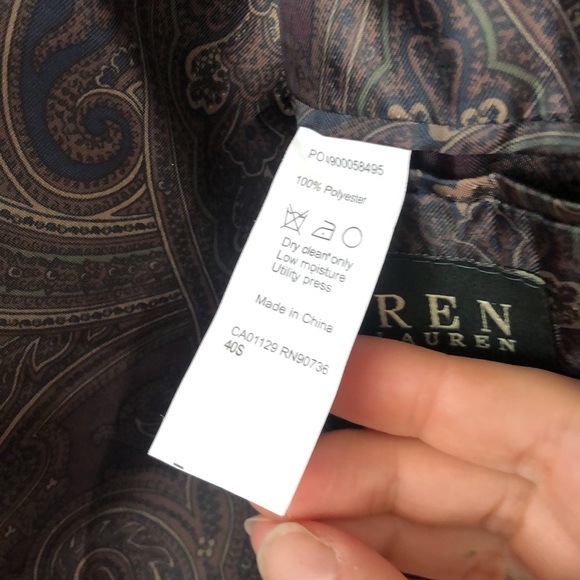 Ralph Ralph Lauren Soft Velvet Velour Jacket Navy Blue Size 40S - Picture 6 of 10